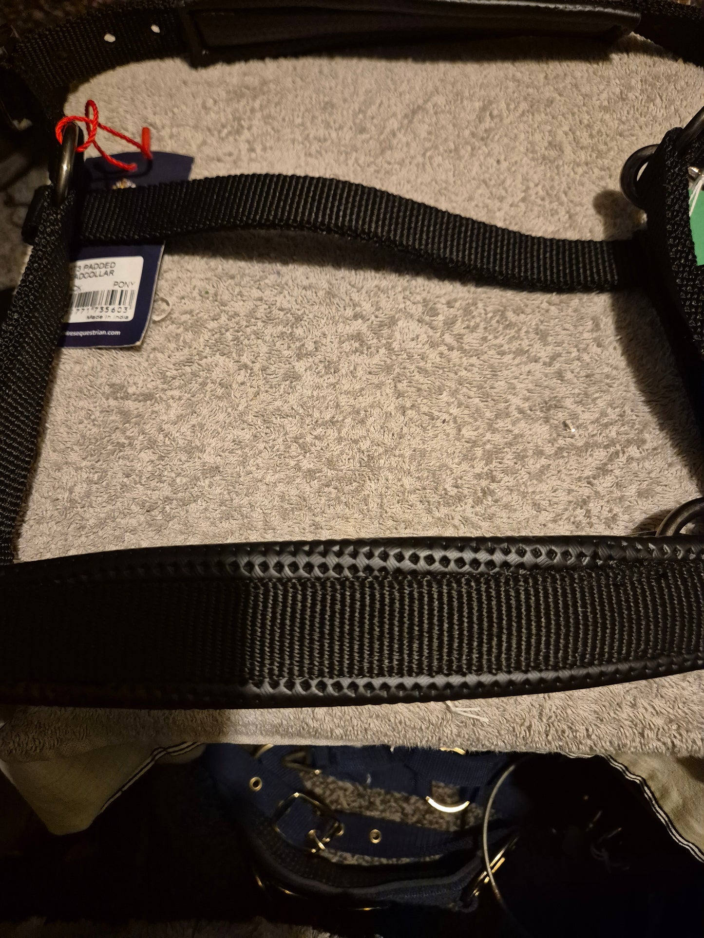 New Shires Padded Pony Black Headcollar (46)