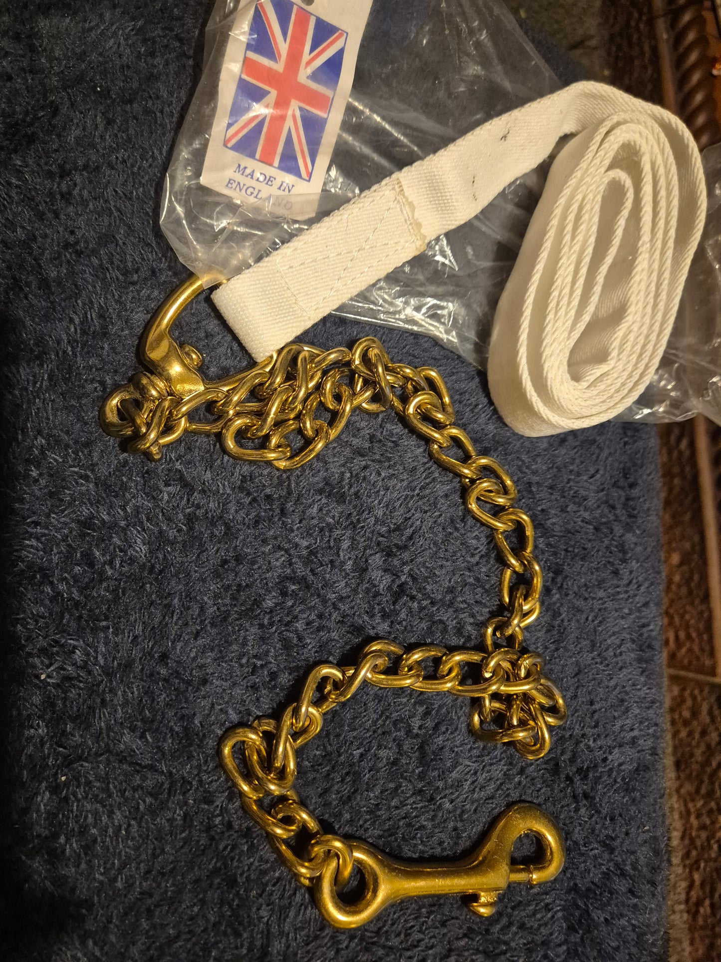 New White 1" lead and chain (6)