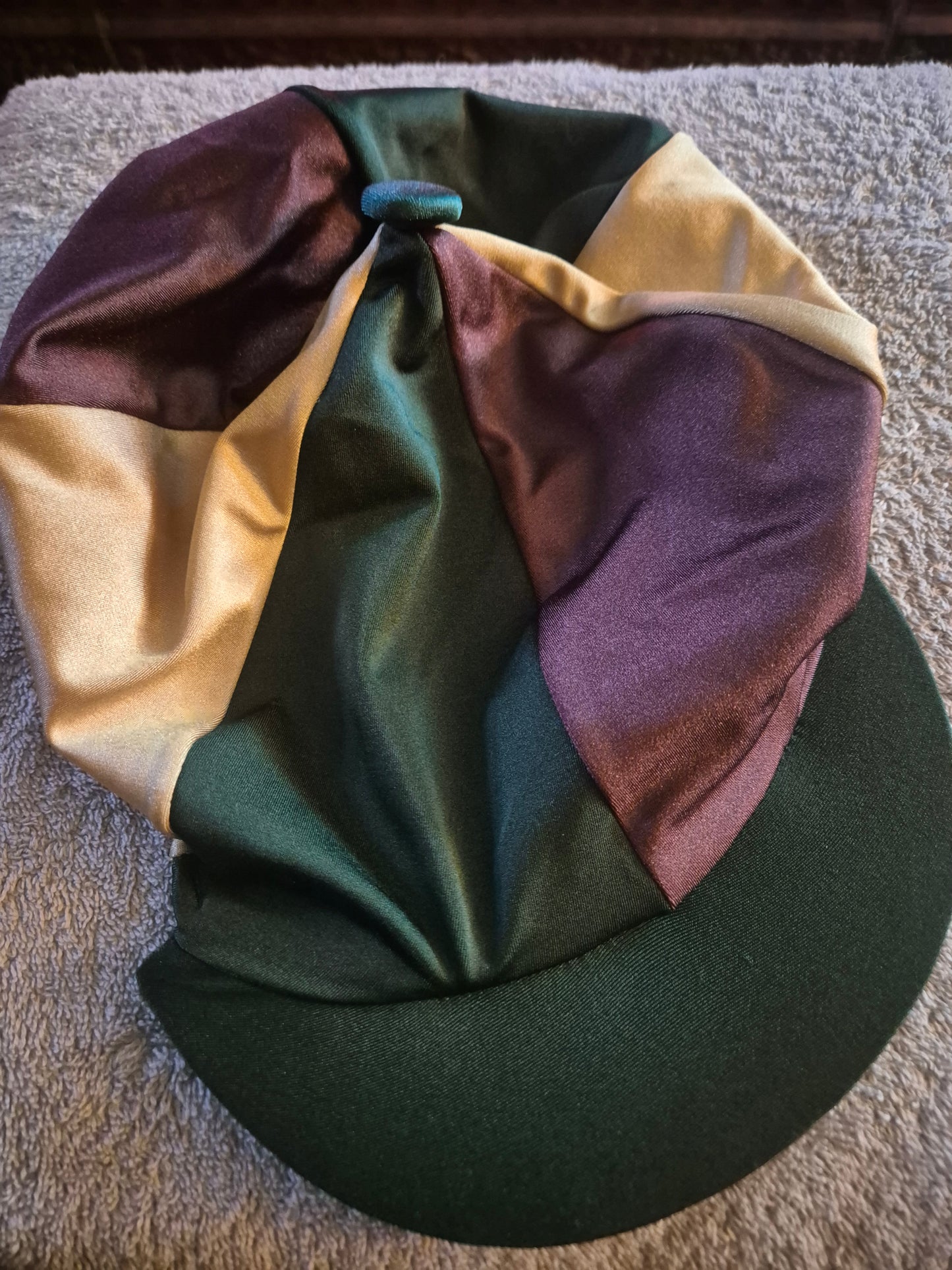 3 x colour Hat cover..Green & Brown/Beige (23)