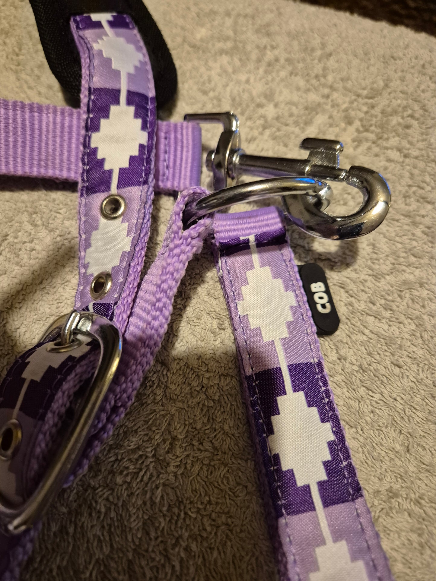 NEW Lilac Polo Cob Size Headcollar (29)