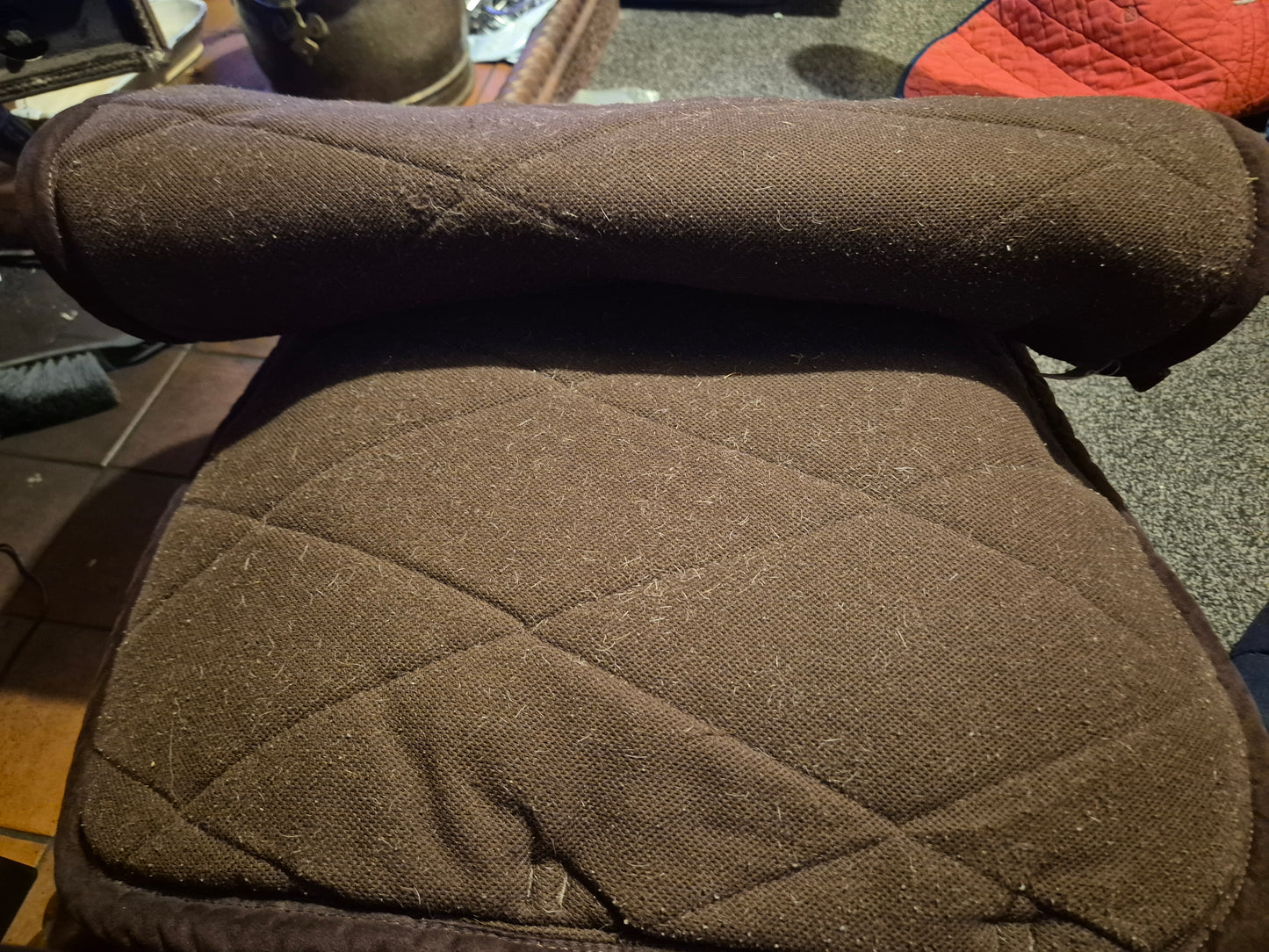 Bieman Riding Brown Suede feel Full Size Saddle Cloth (42)