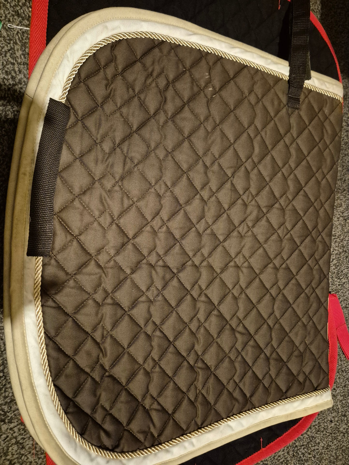 As New Cob Brown with cream binding Saddlecloth (66)