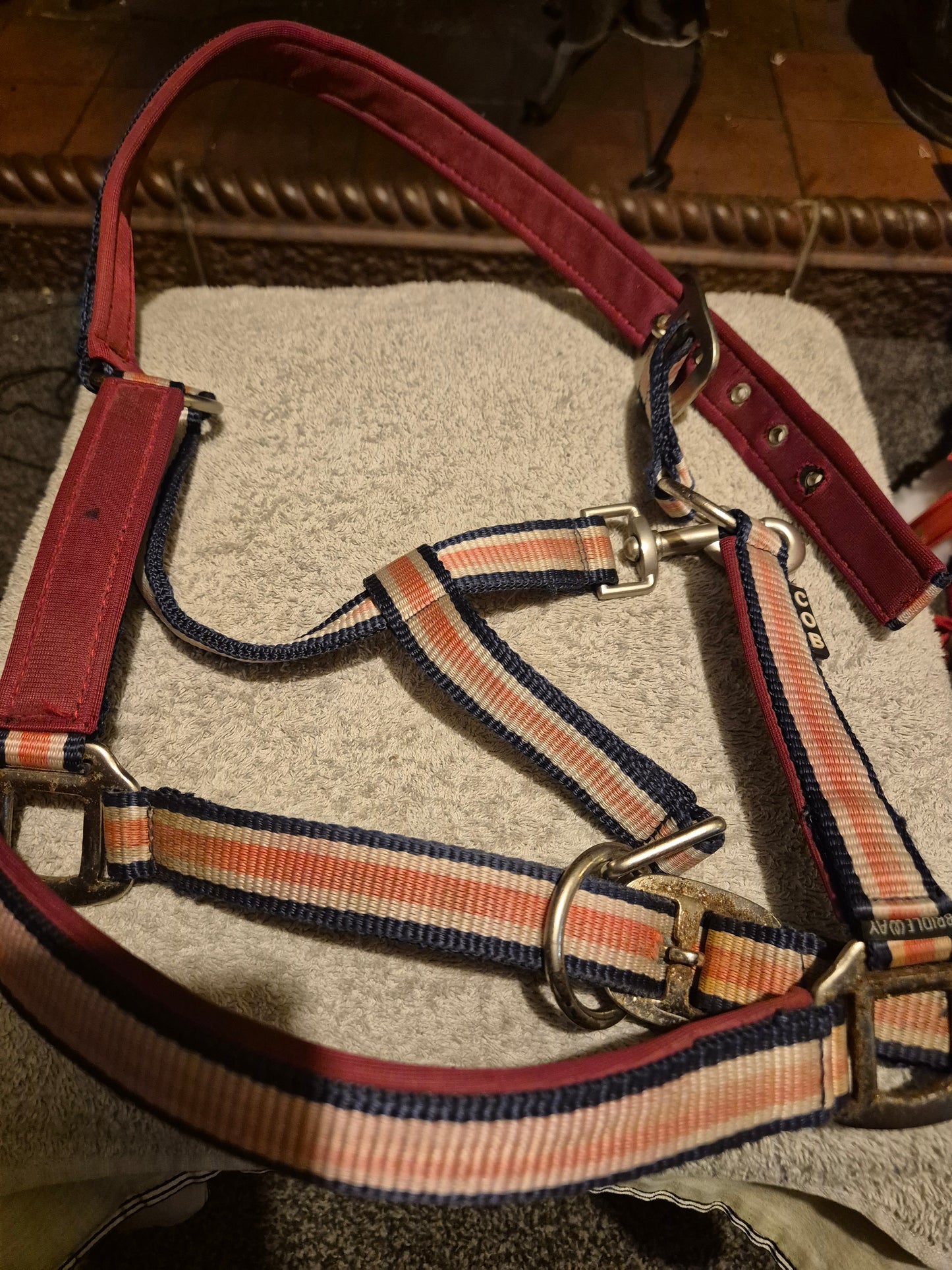 Secondhand Bridleway Cob red,white & Blue Headcollar (39)