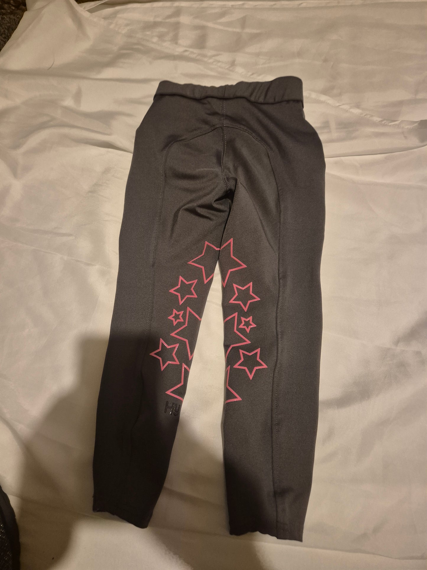 New Hy 3-4years Grey & Pink riding Tights (23)