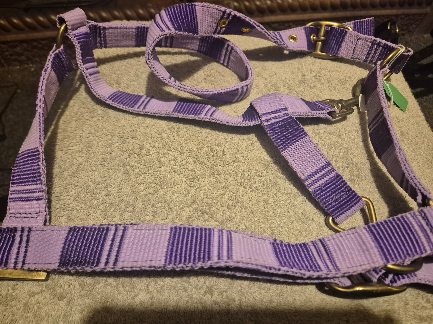 New Purple & Lilac Cob Nylon Headcollar (51)