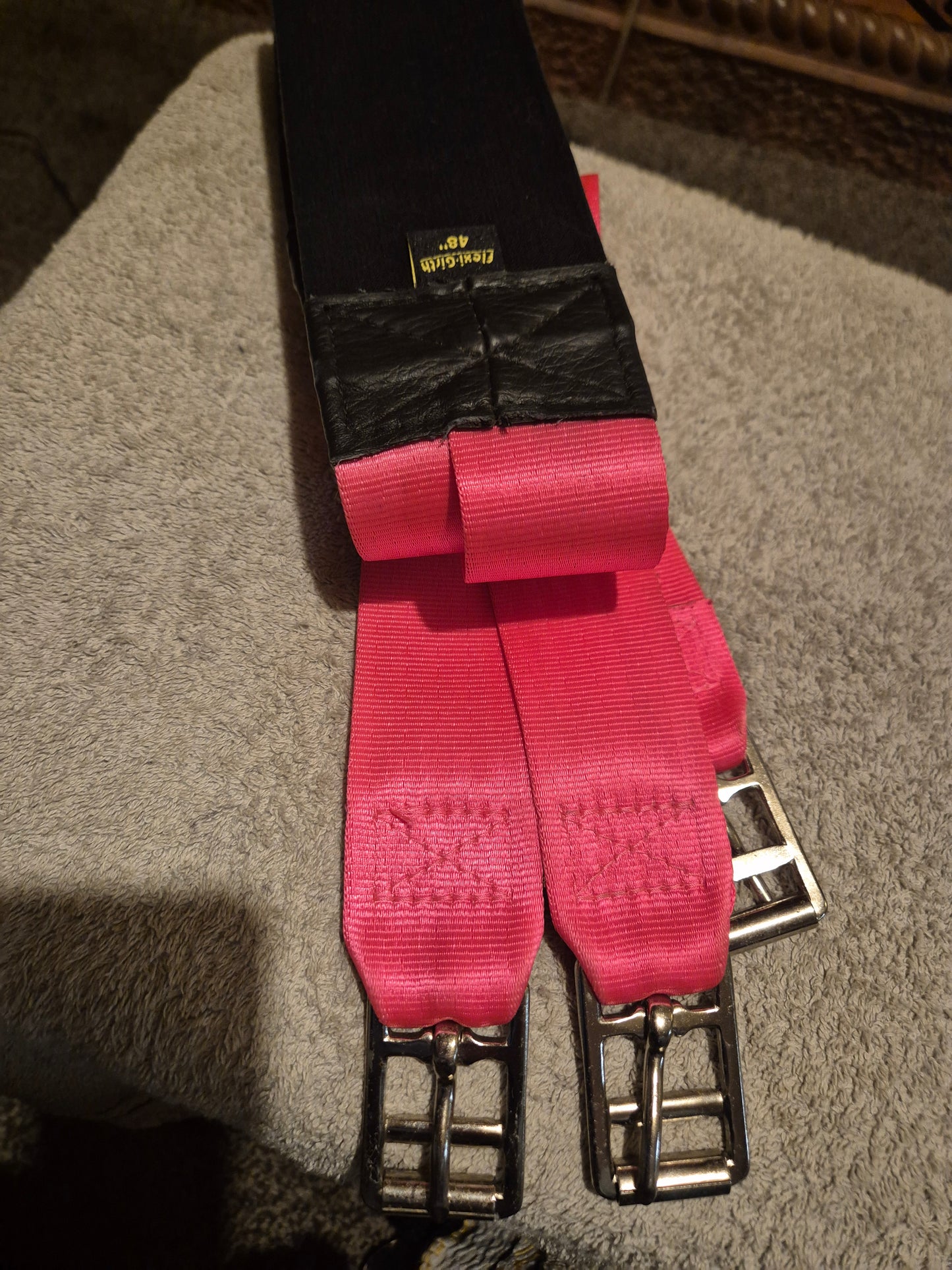 New Pink & Black 48" Flexi Girth (56)