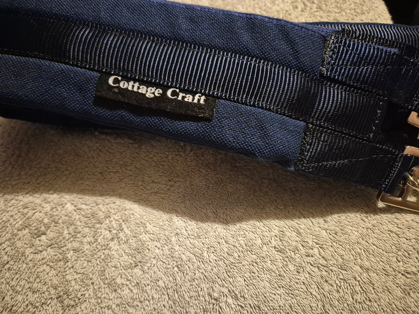 New 55" Cottage Craft Navy Cotton Girth (40)