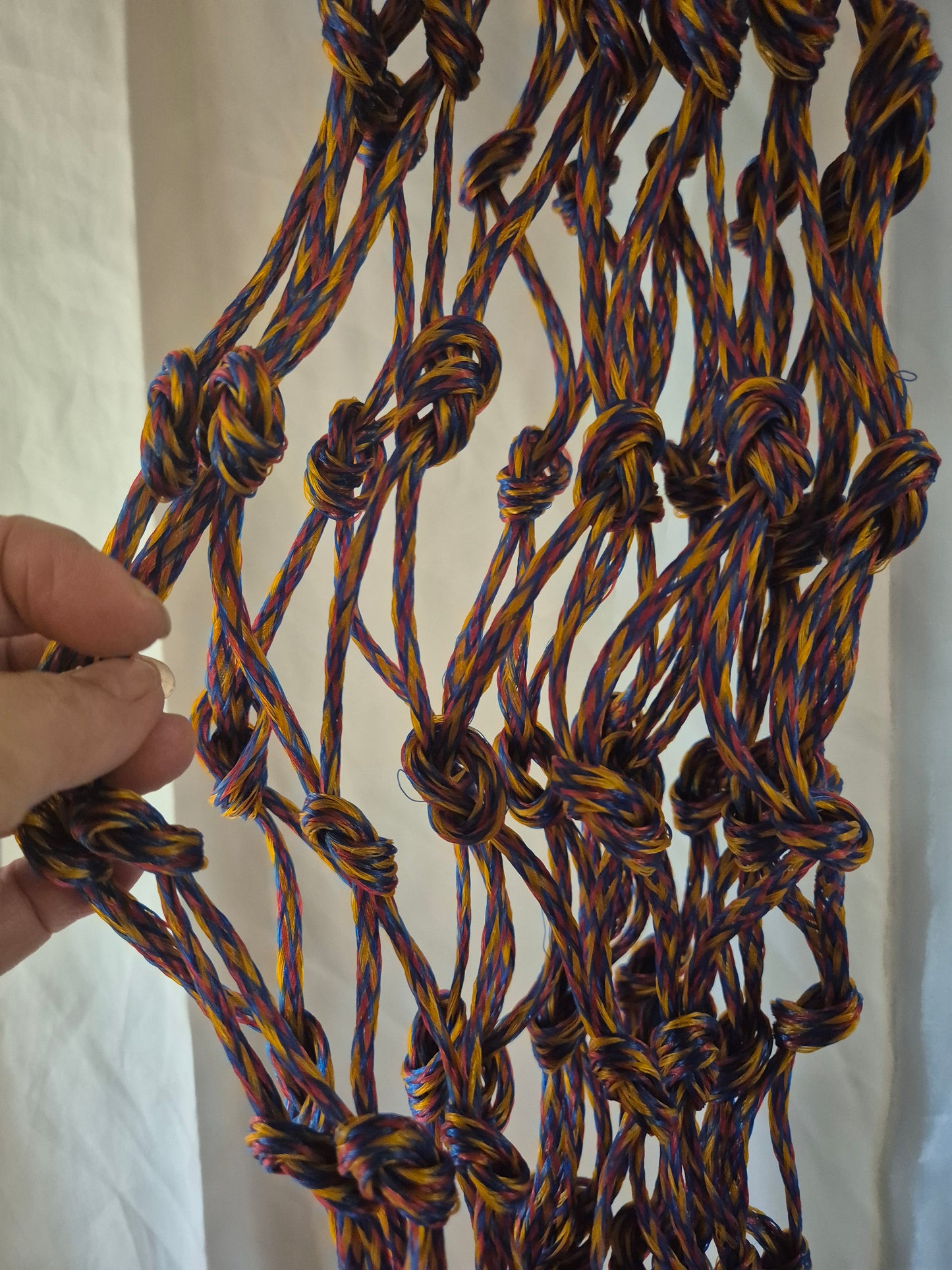New Multi Coloured Buxton 42"(3" mesh) Ringed Haynet (10)