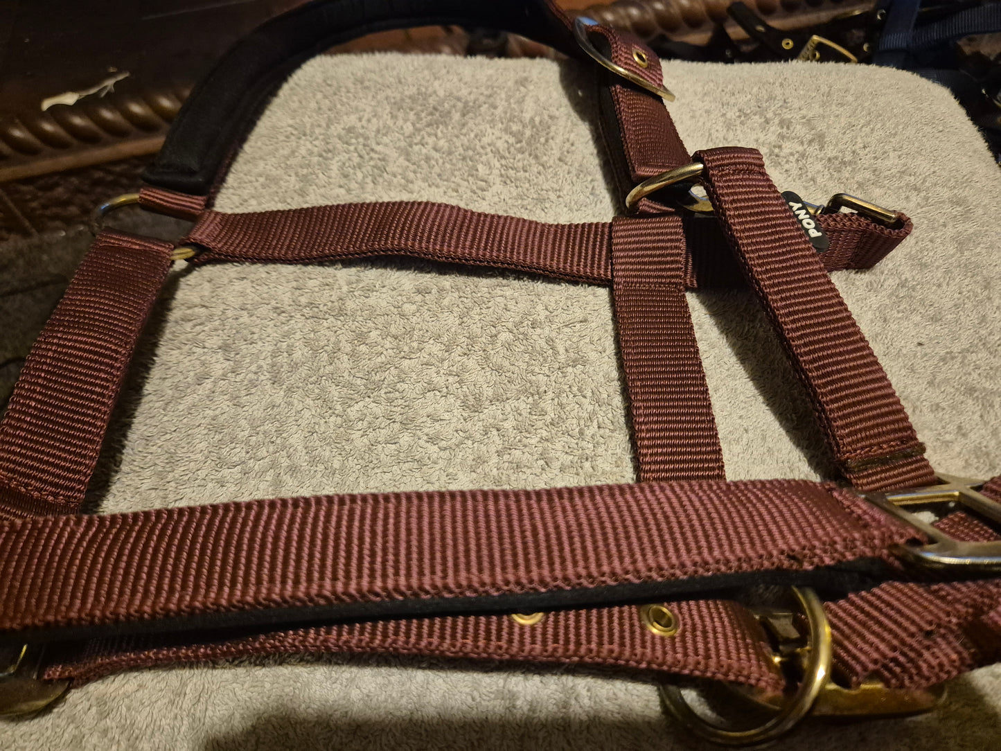 New Pony Comfort Burgundy Headcollar (64)