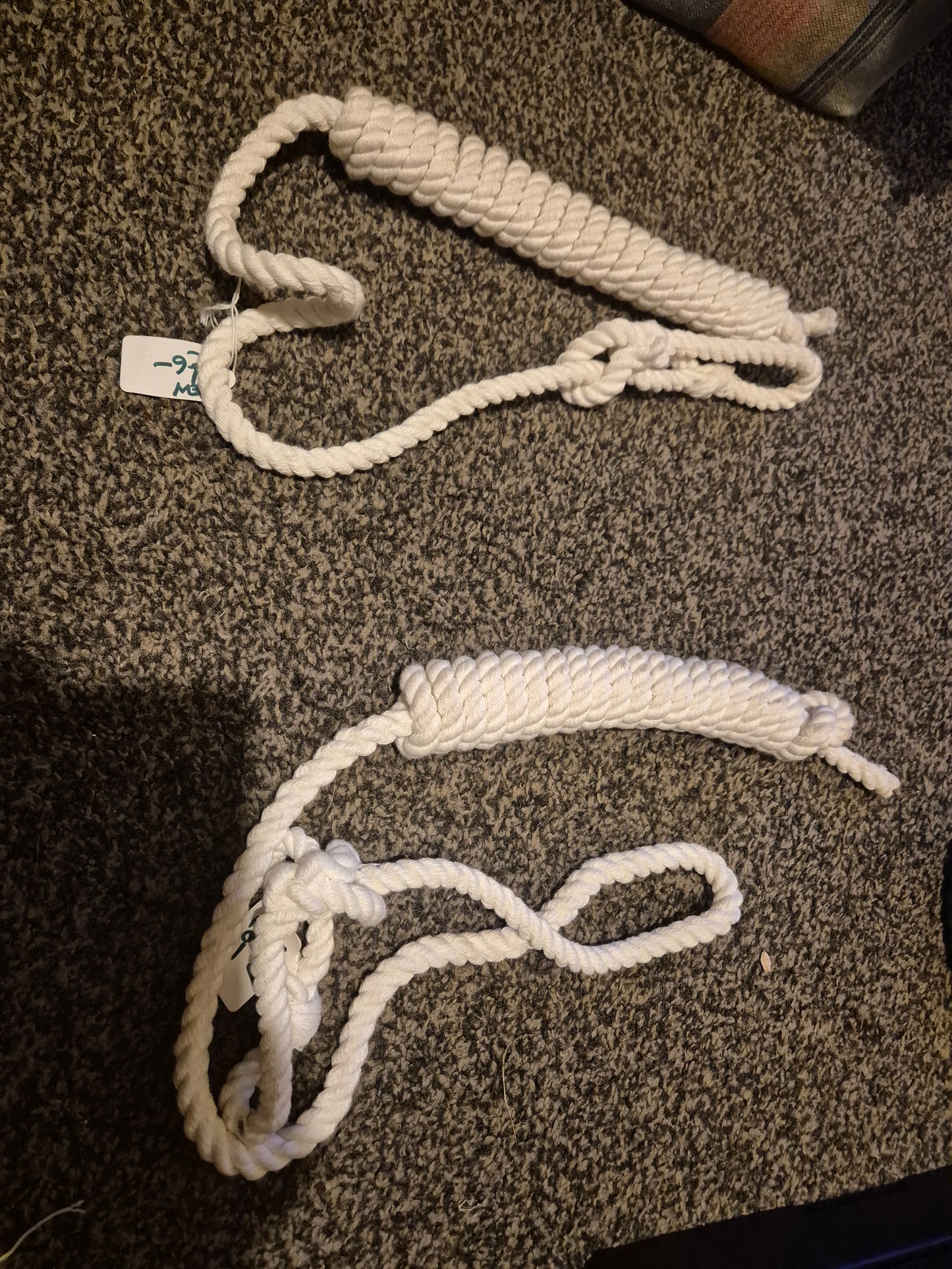 New White Small Rope Halters (2)