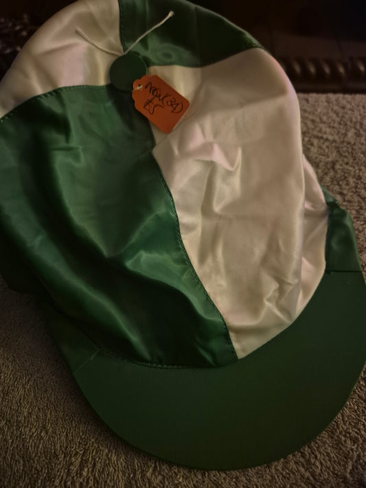 New Green & White Silky Hat Cover (34)
