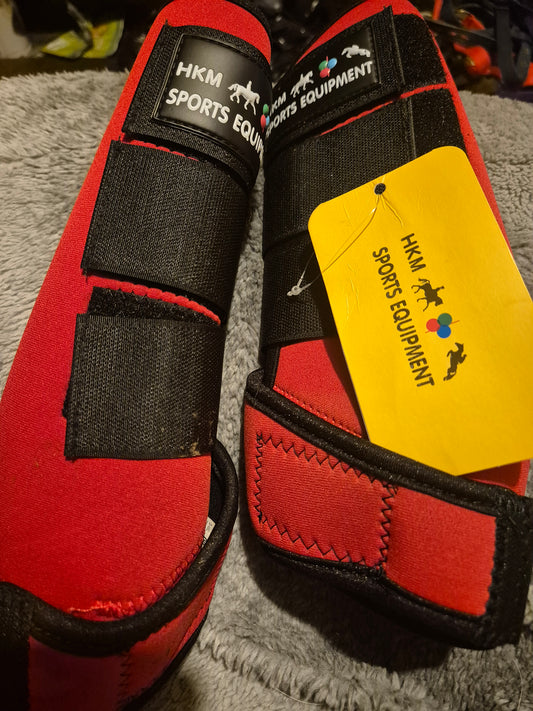 HKM Red Medium Neoprene Protection Boots (11)