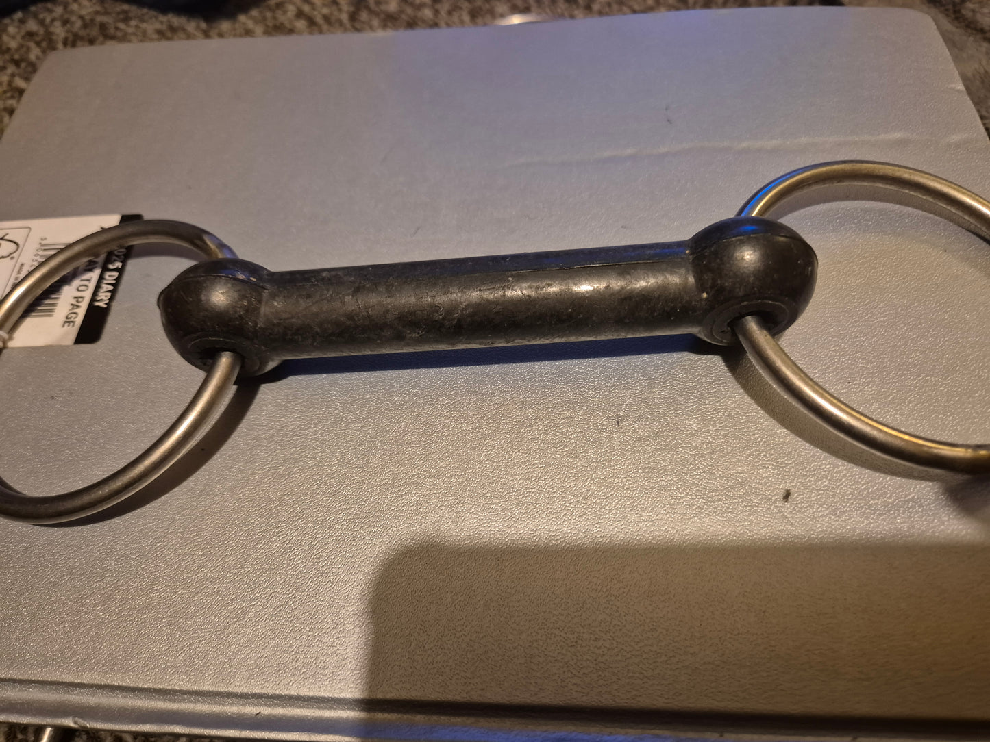 4 inch Hard Rubber Snaffle. Loose ring (13)