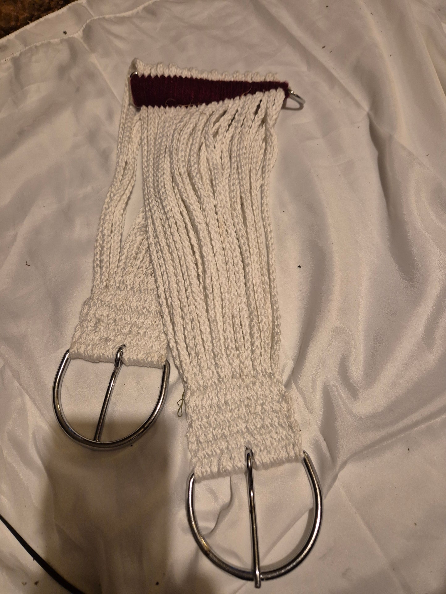 New 36" White Western Girth (13)