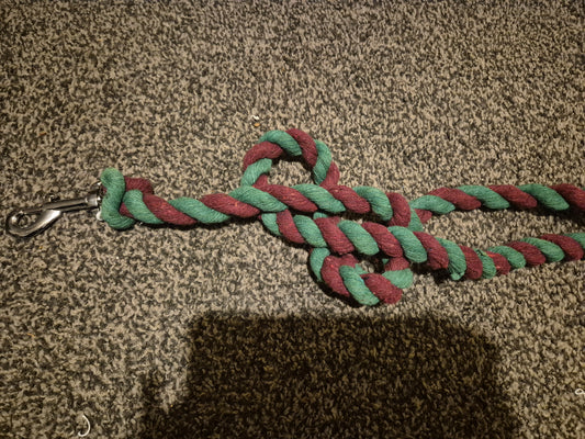 New Green & Burgundy Leadrope (15)