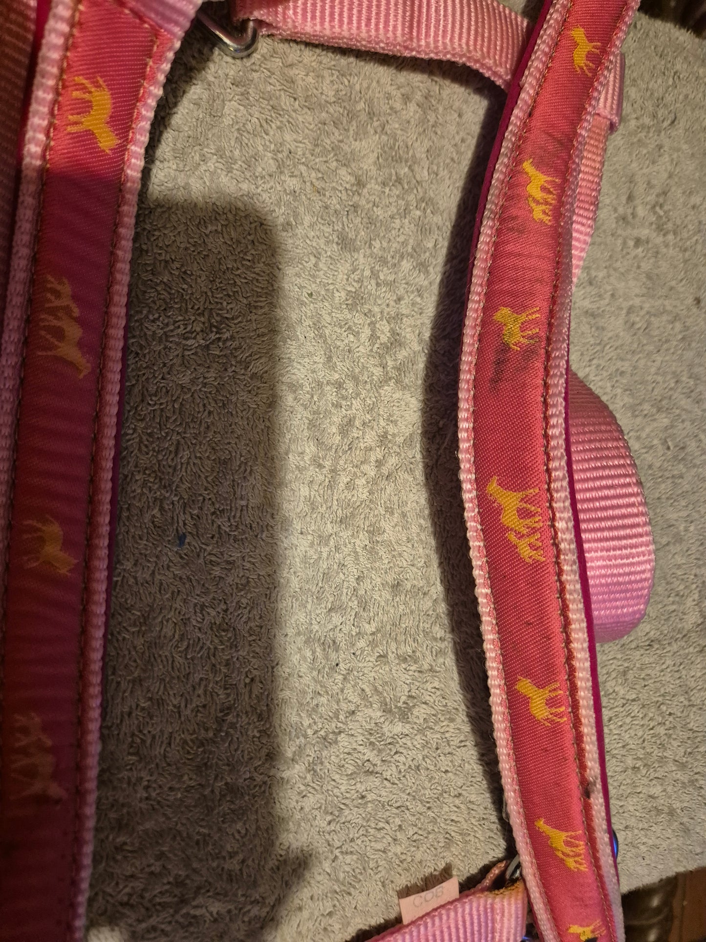 Secondhand Cob Pink Horse design Headcollar (37)