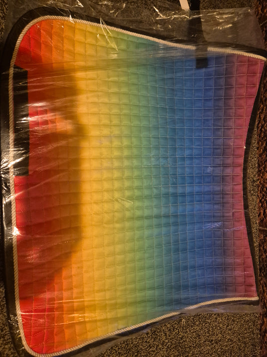 NEW Rainbow coloured Saddle Cloth- Full (10)