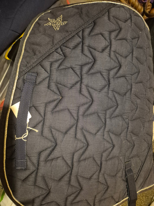 Secondhand Pony HyKids Navy with silver star saddlecloth (50)