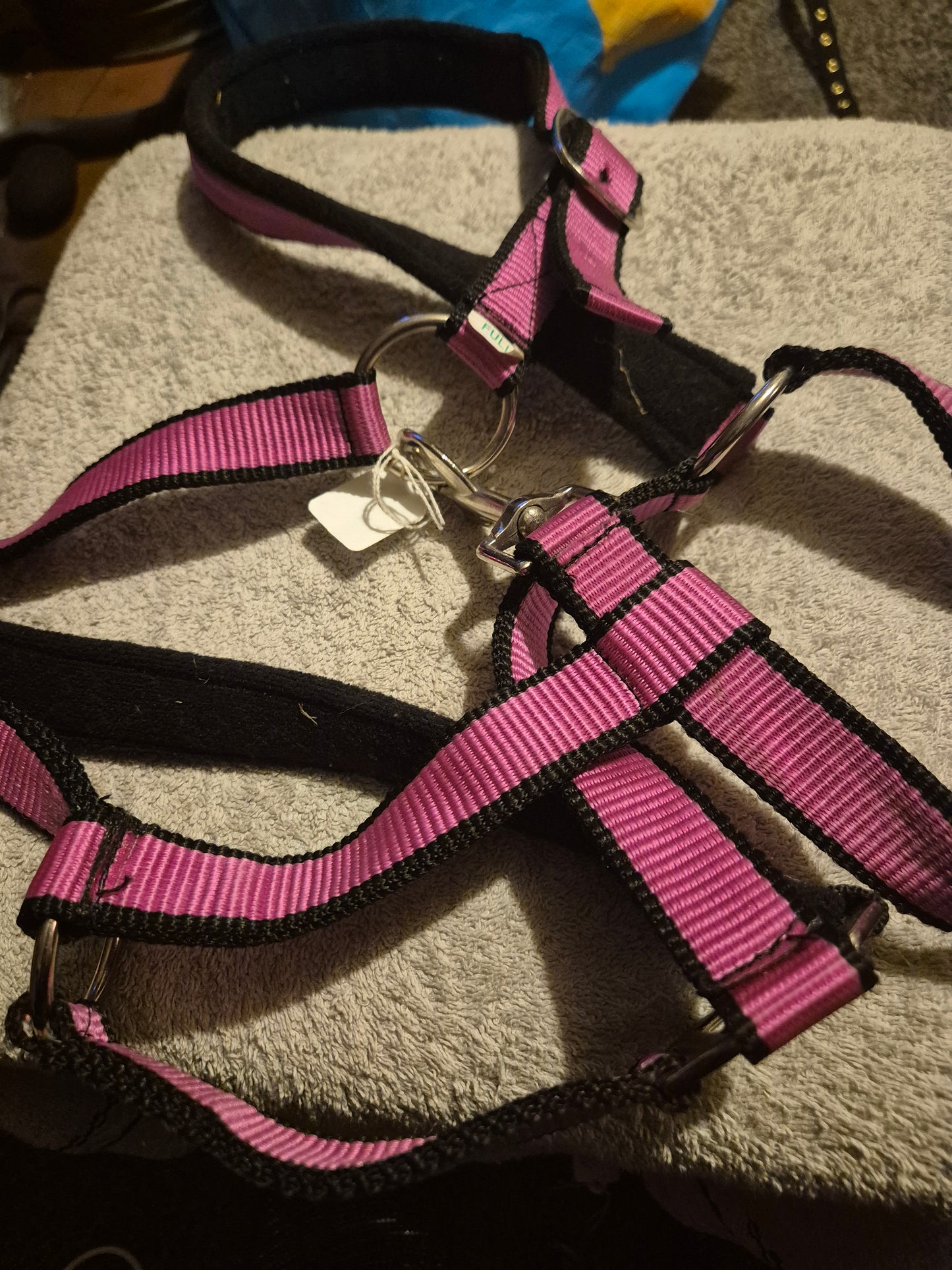 Full Pink & Black Padded Headcollar (14)