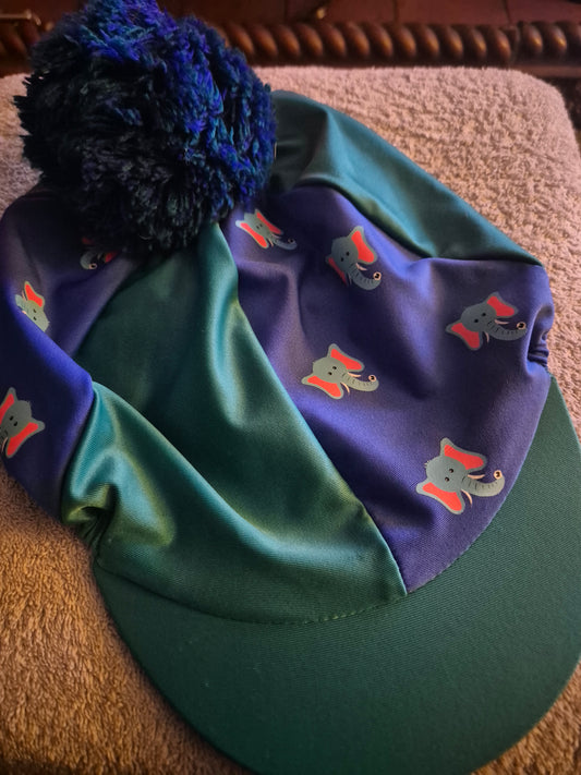 New Shires Tikaboo Elephant Green & Blue Hat Cover with Pom Pom (35)