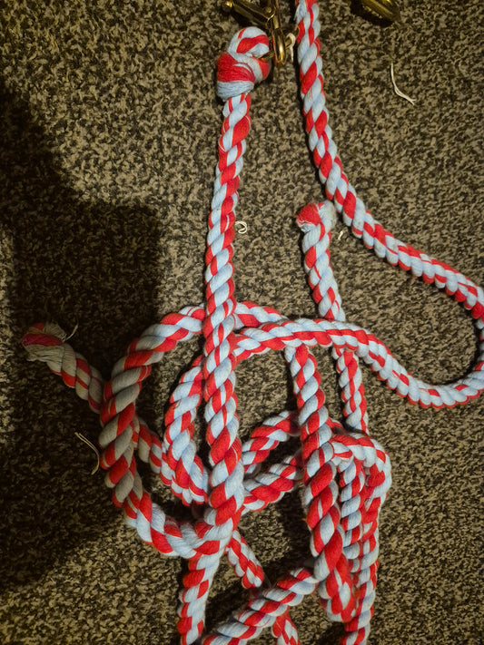 New Red & Light Blue Leadrope (14)