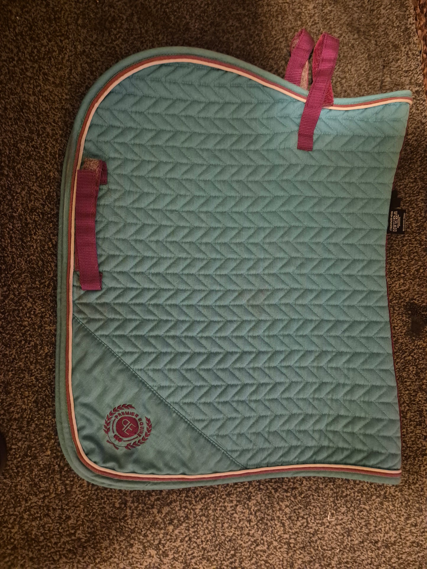 Premier Equine Teal coloured Saddle Pad- Full Size (4)