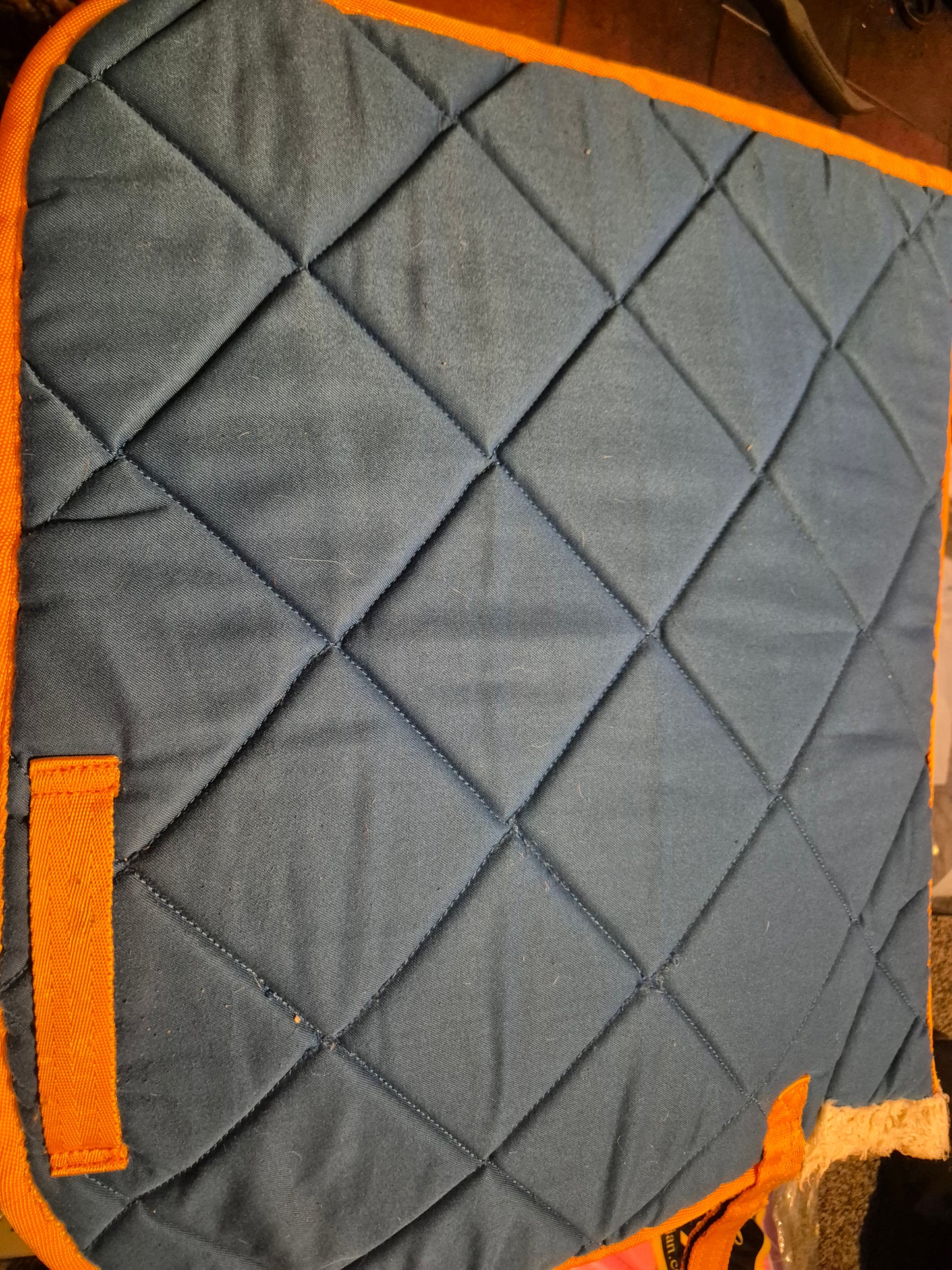 Horsewear Blue & Orange COB Chillout padded saddle pad (31)
