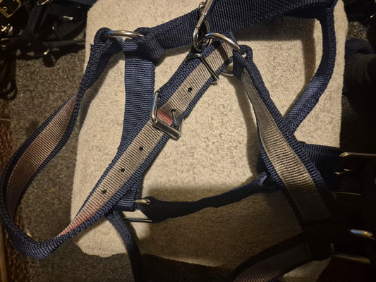 New Shire Brown & Navy Headcollar (55)