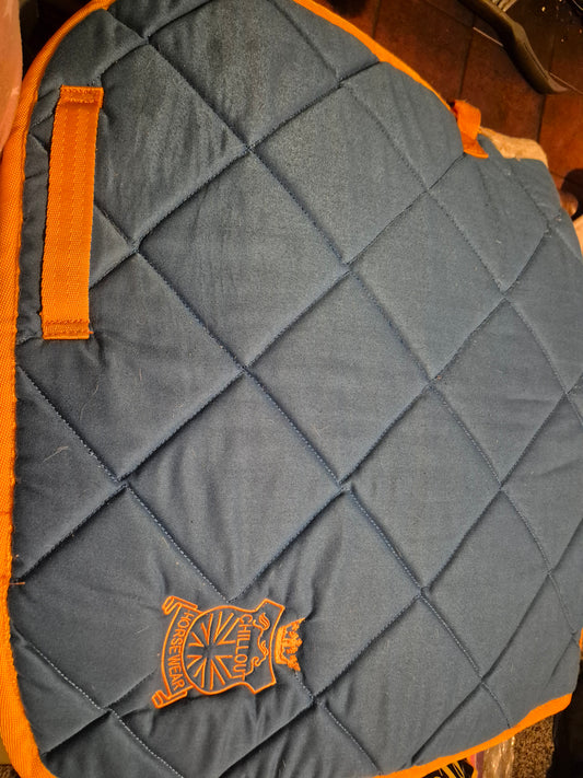 Horsewear Blue & Orange COB Chillout padded saddle pad (31)