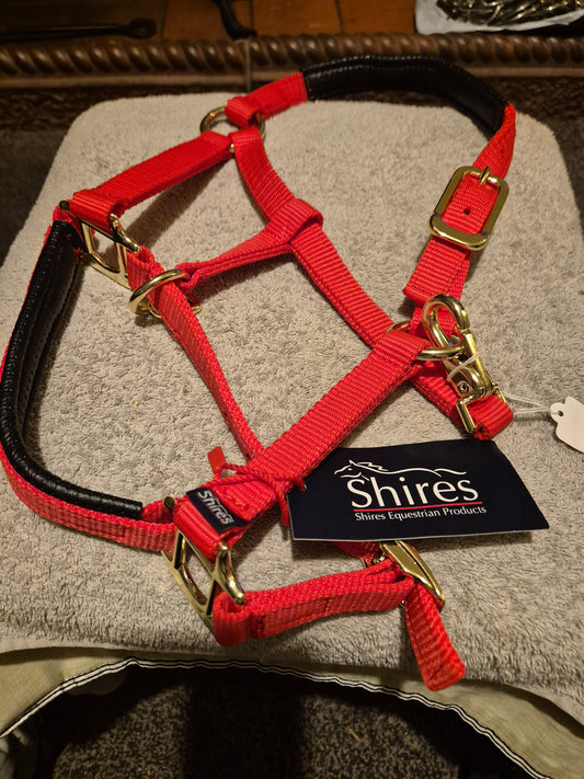 NEW Extra Sm Pony Red Headcollar (18)