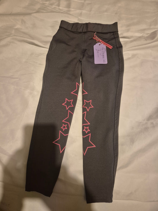 New Hy 3-4years Grey & Pink riding Tights (23)