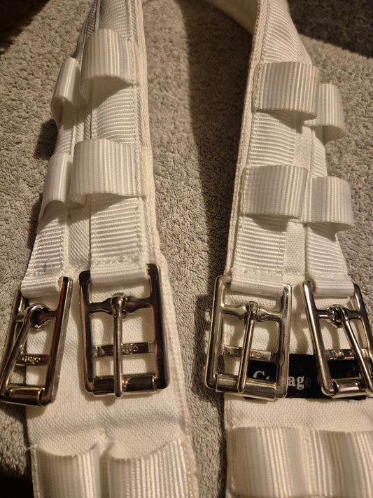 New 27" White Cottage Craft Girth (45)