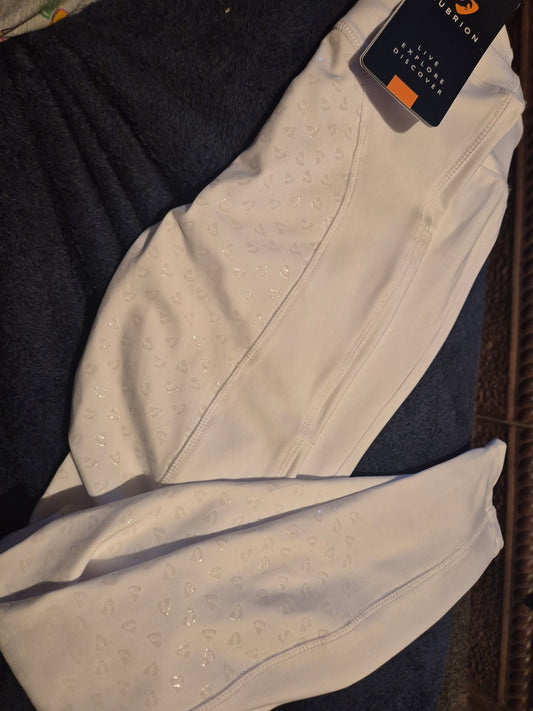 New Aubrion Hudson 22"(xxs)white Riding Tights (34)