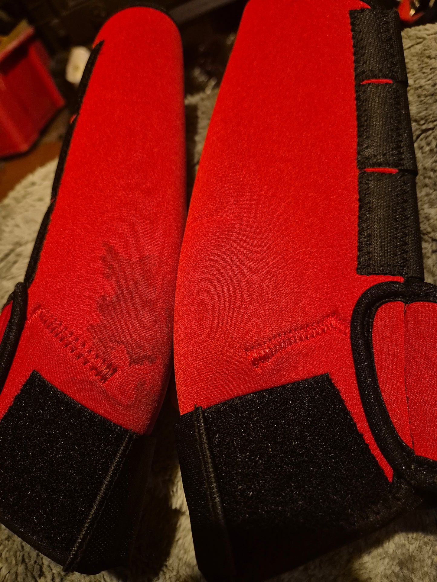 HKM Red Medium Neoprene Protection Boots (11)