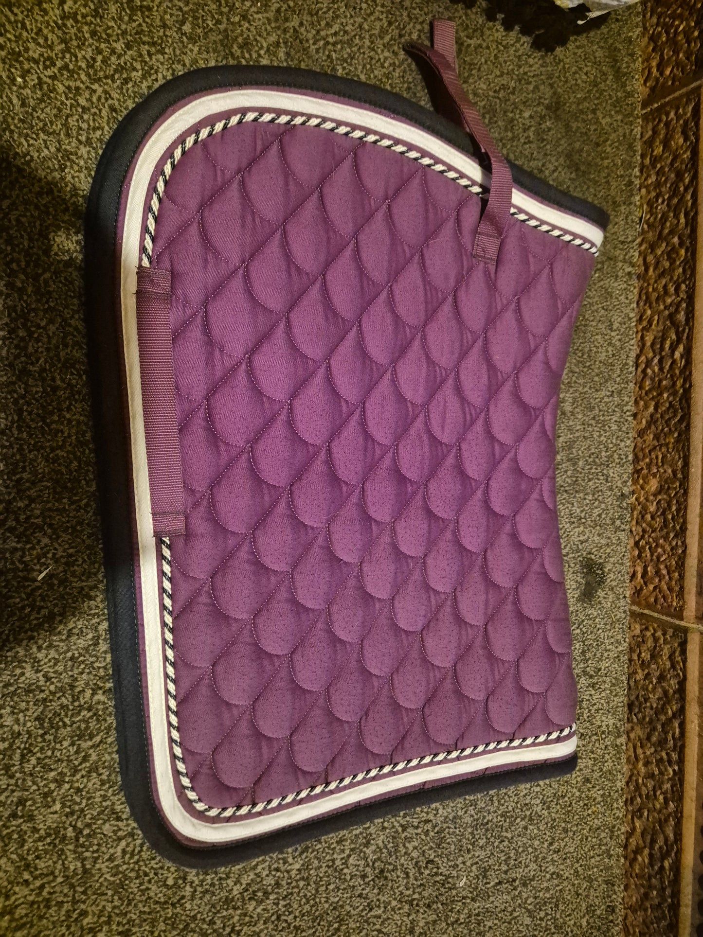 Waldhausen Purple with Navy and white edging Saddlecloth - Full Size (2)