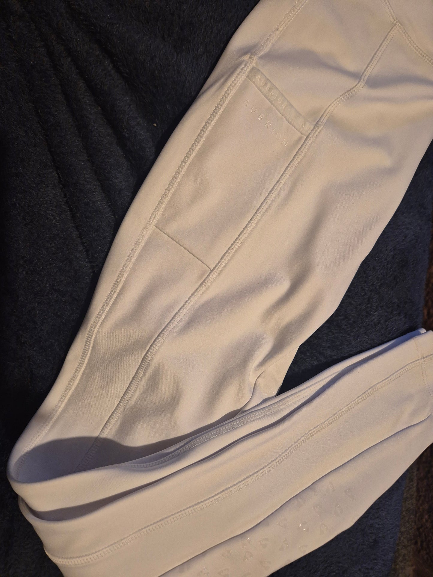 New Aubrion Childs 24" White Riding Tights (33)