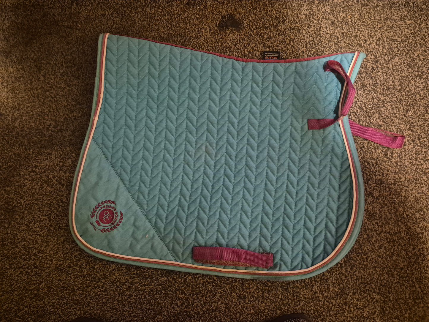 Premier Equine Teal coloured Saddle Pad- Full Size (4)