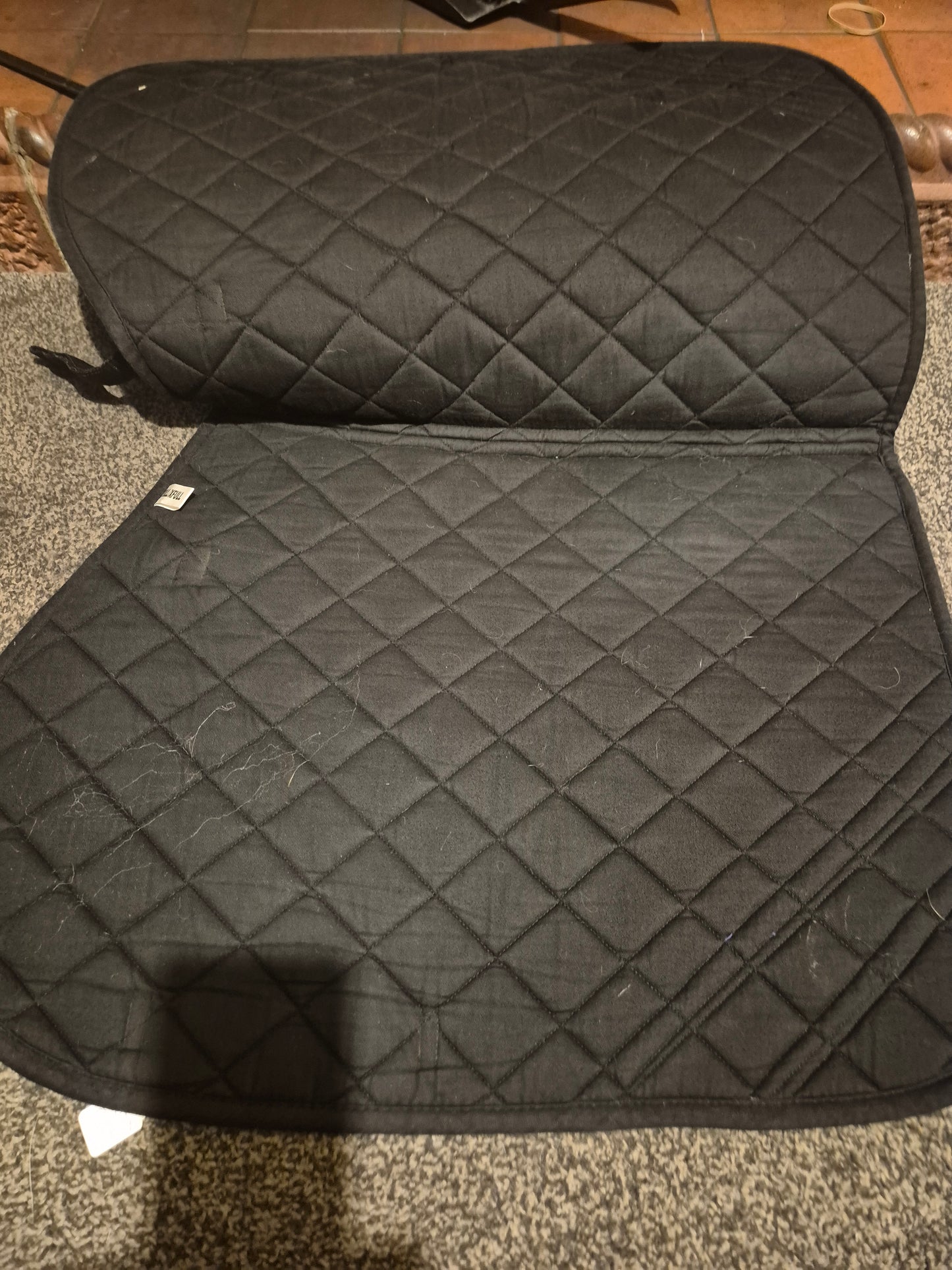 Requisite Black with pink and purple stripes Saddle Cloth- Full (15)