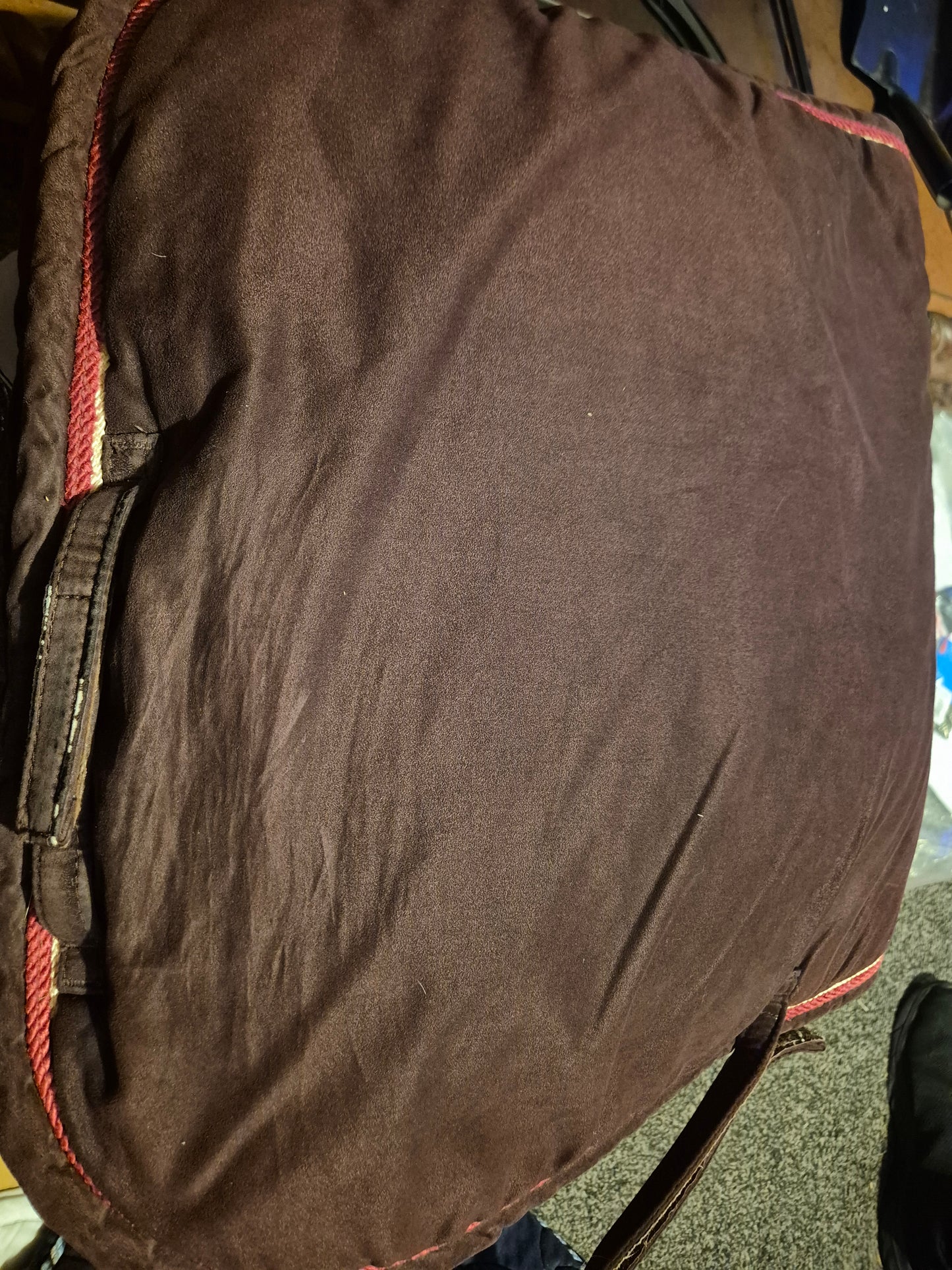 Bieman Riding Brown Suede feel Full Size Saddle Cloth (42)