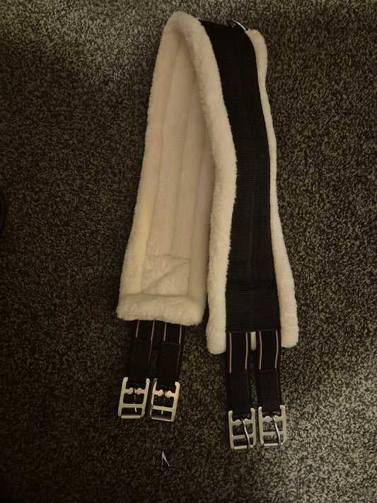 New 48" Fur lined elasticated Black Girth (78)