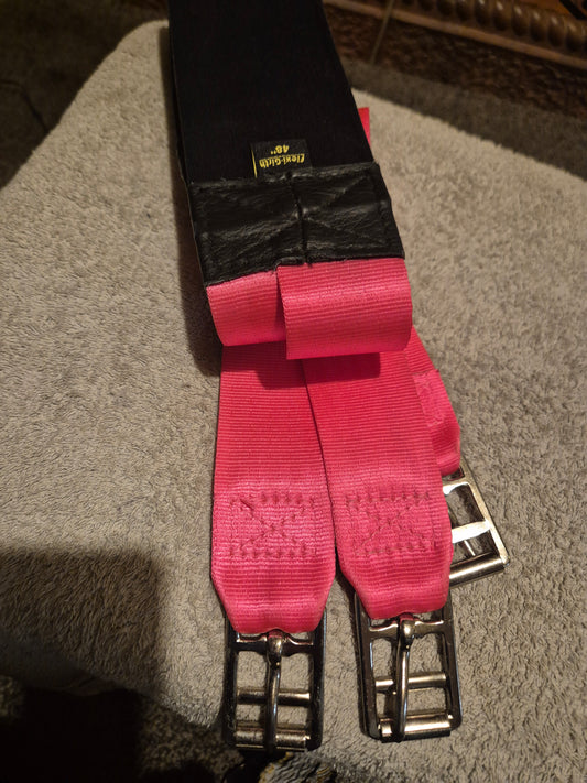 New Pink & Black 48" Flexi Girth (56)