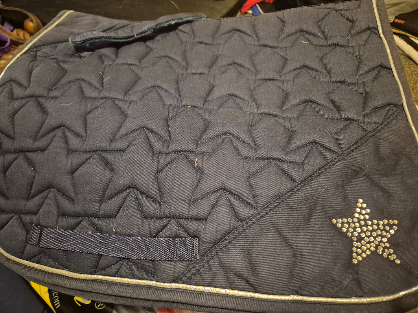 Secondhand Pony HyKids Navy with silver star saddlecloth (50)
