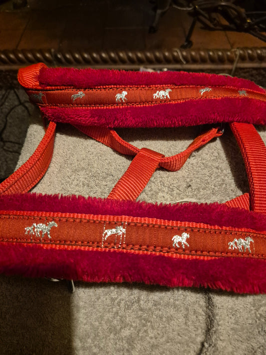 As New Furry Red Full Headcollar - Horse design (48)