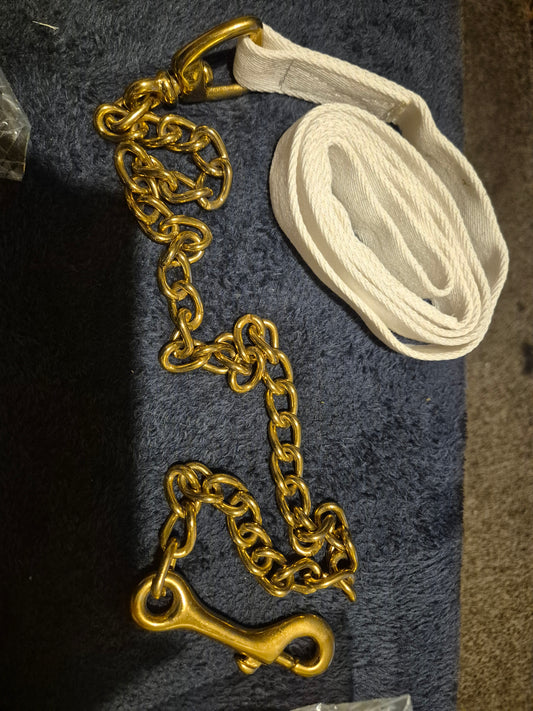 New White 1" lead and chain (6)