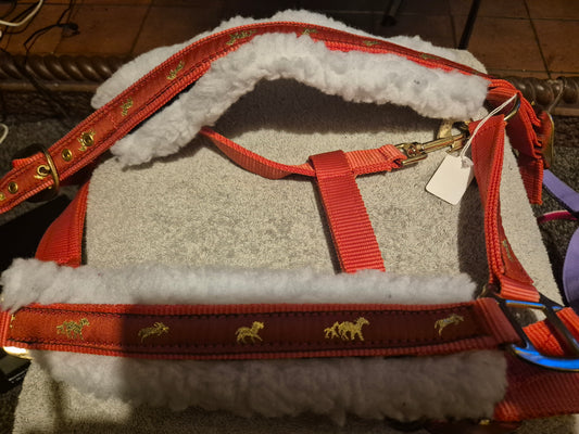 New Fluffy Red Cob Headcollar (35)