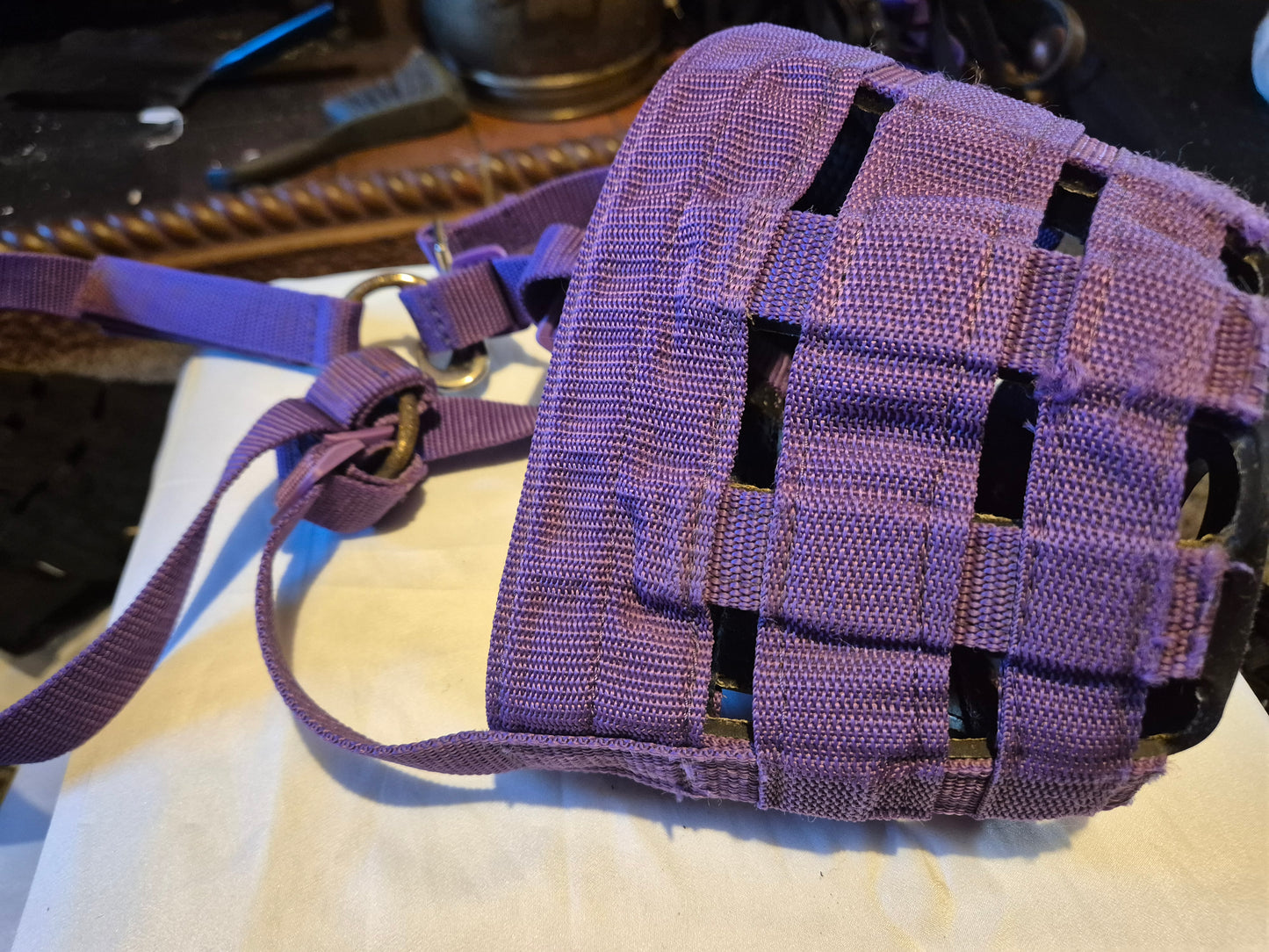 Secondhand Cob Purple Grazing Muzzle (5)