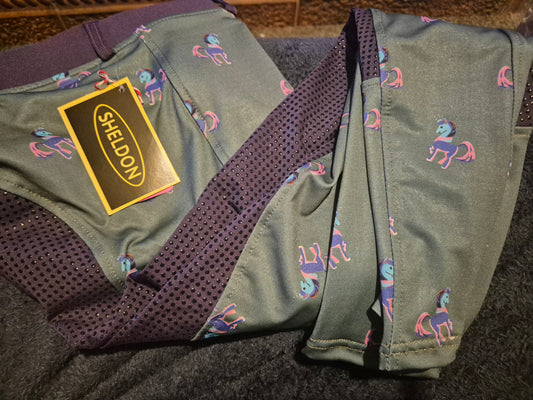 New Sheldon Child 28" Unicorn Riding Tights (36)