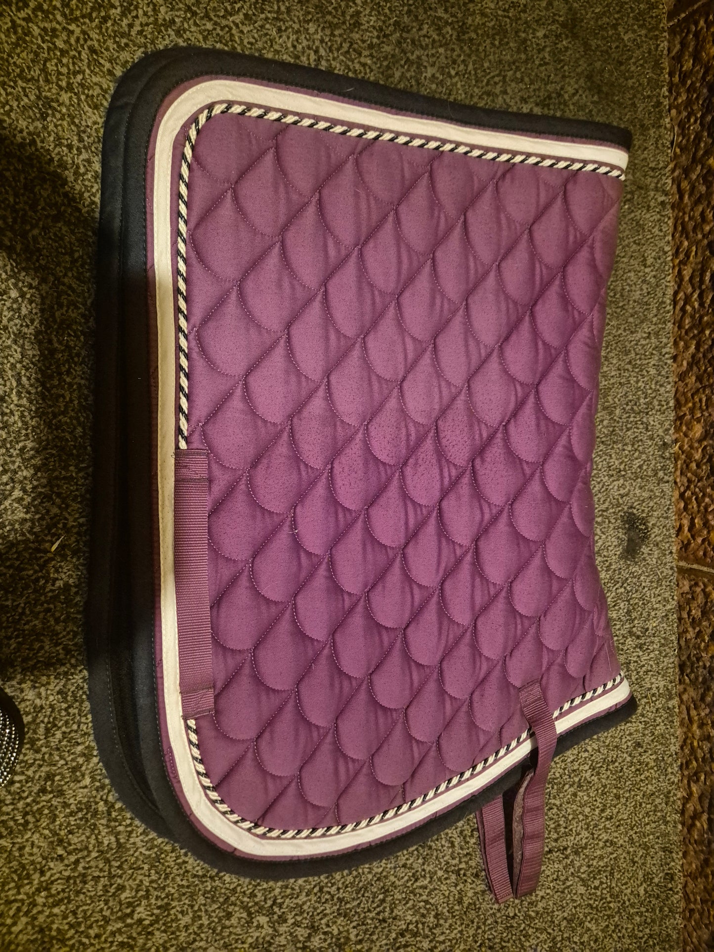 Waldhausen Purple with Navy and white edging Saddlecloth - Full Size (2)